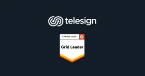 Telesign and G2 Spring Logo lockup