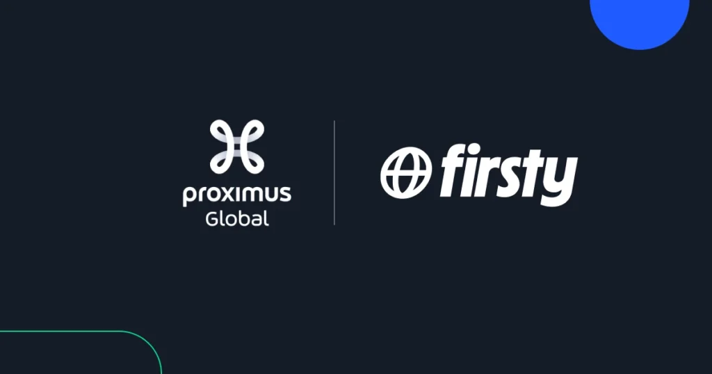proximus global and firsty logo lockup