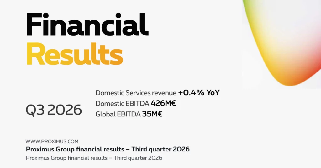 Proximus Group financial results – Third quarter 2026