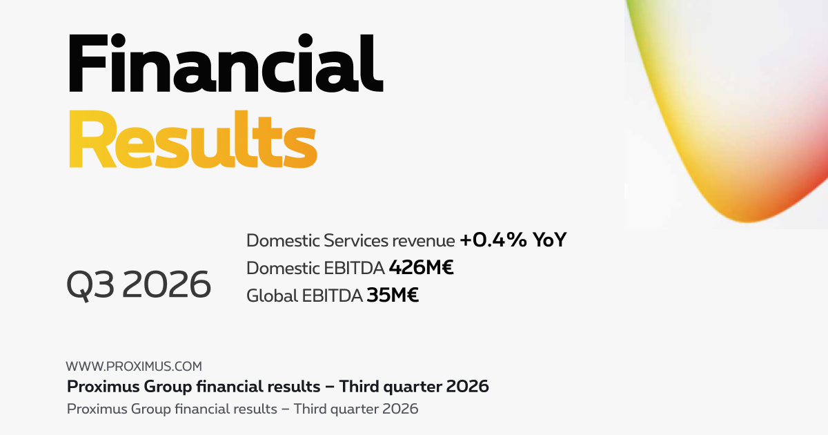 Proximus Group financial results – Third quarter 2026